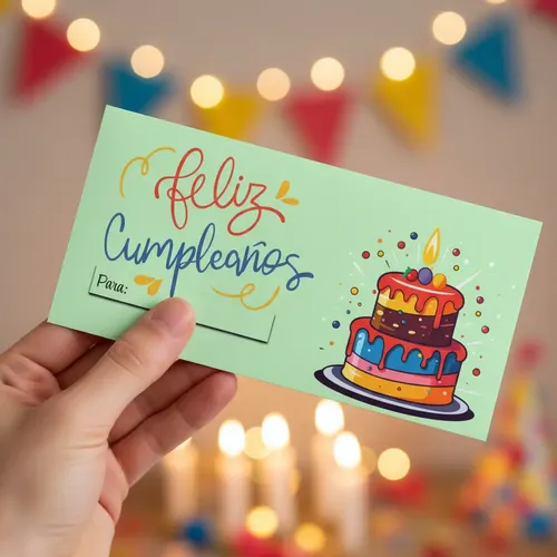 Sobres con Tarjeta "FELIZ CUMPLEAÑOS"