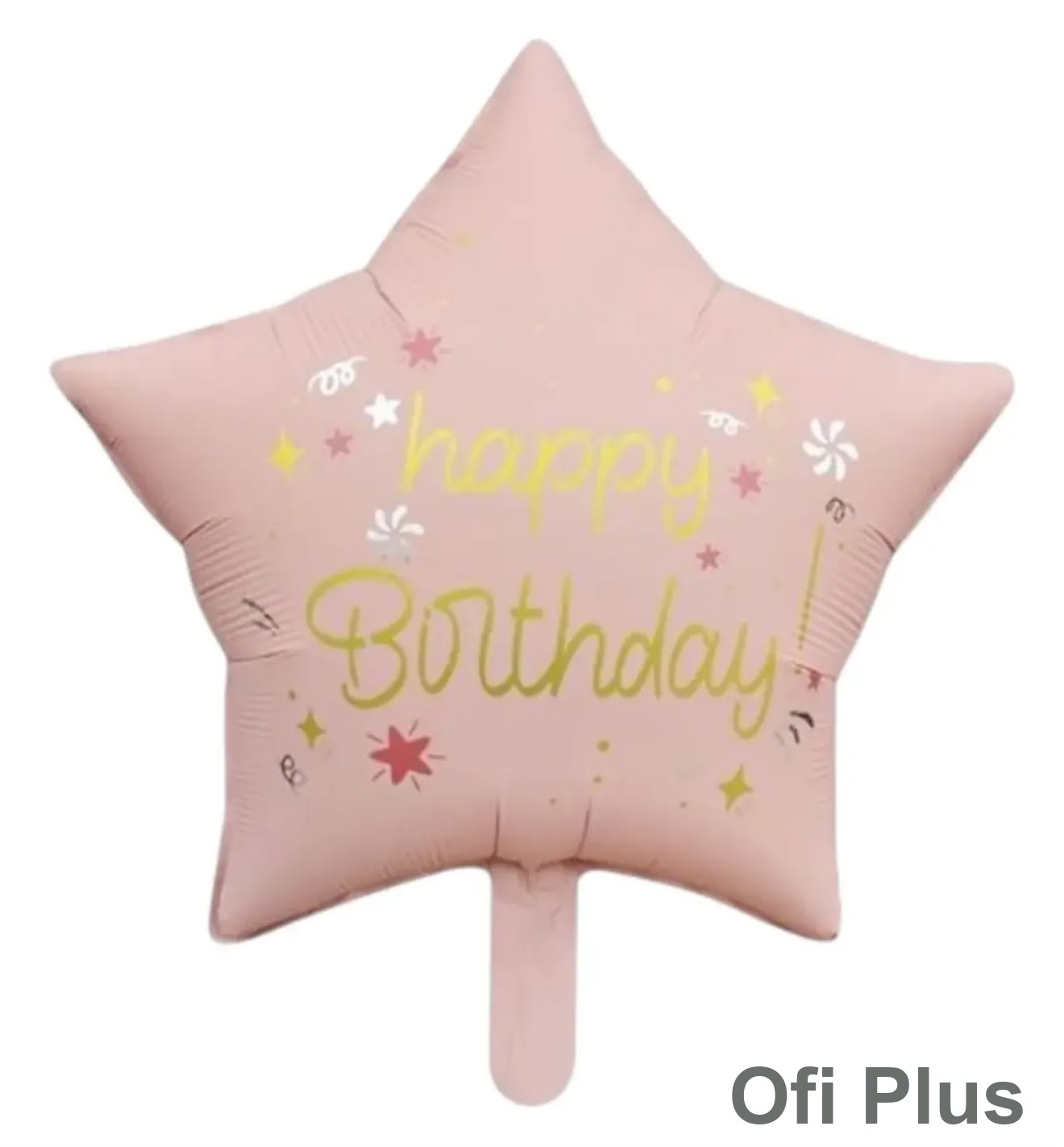 Globo Mylar Metallic Balloons Tipo Estrella "Happy Birthday"