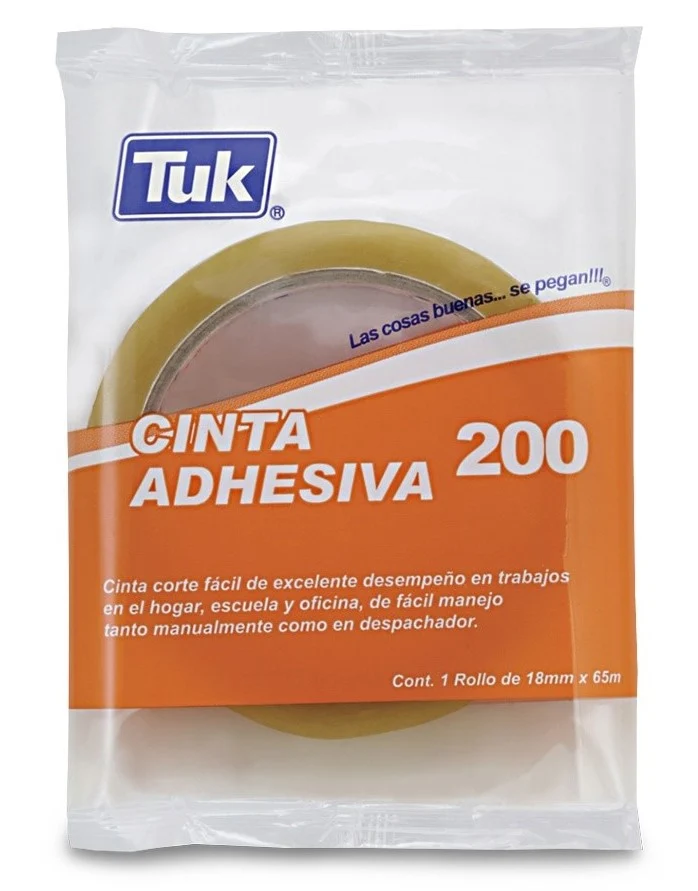 Cinta Adhesiva 200 Transparente 18mm×33m Tuk® 260007 [Pieza]