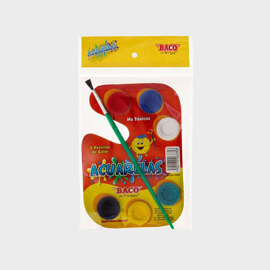 Acuarelas en Cartón Plástico Colores Baco